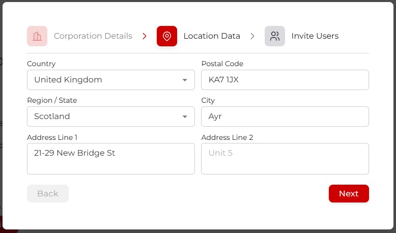 Editing your company address