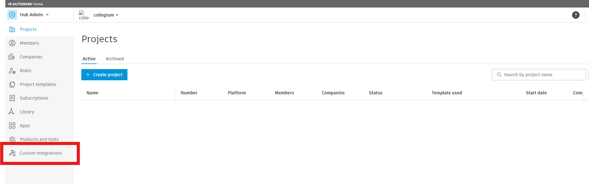 Autodesk Forma Hub Admin