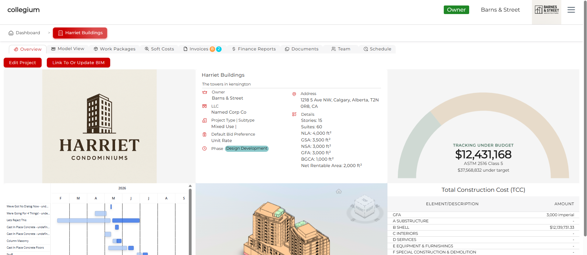 Edit a project from project overview