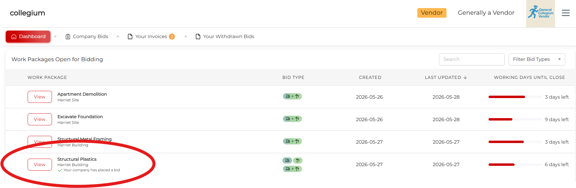 Dashboard Message Updated