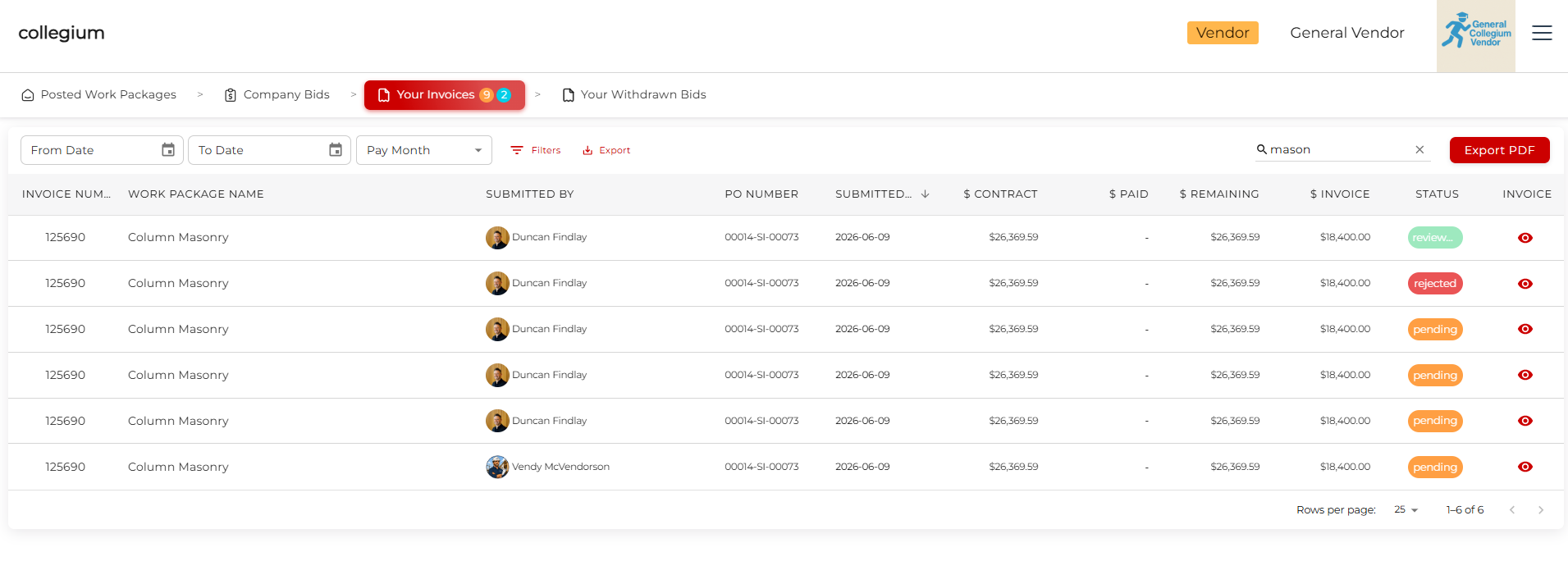 Reviewing an Invoice