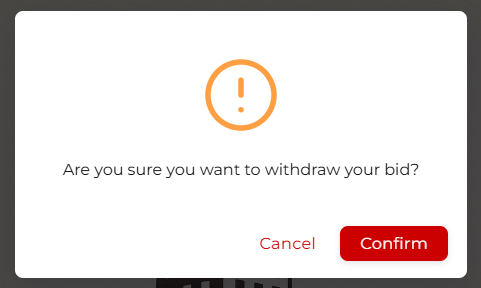 Confirm the withdrawal